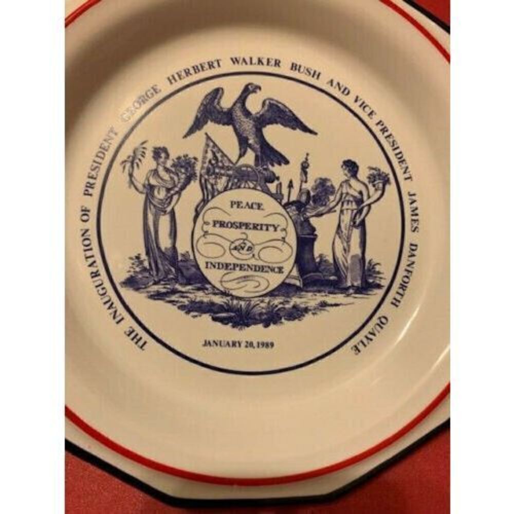 GEORGE H.W. BUSH PFALTZGRAFF INAUGURATION PLATE 1989 - Picture 2 of 5